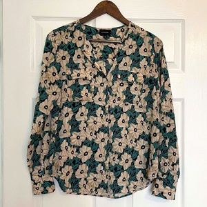 Mossimo | Green Floral Blouse